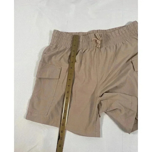 Baleaf Womens Beige Stretch Exercise Sport 5" Inseam Drawstring Shorts Size L - Picture 7 of 8